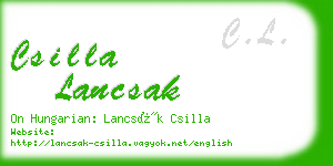 csilla lancsak business card